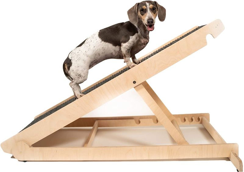 Photo 1 of USA Made Adjustable Pet Ramp for All Dogs and Cats - for Couch or Bed with Paw Traction Mat - 40" Long and Adjustable from 14” to 24” - Rated for 200LBS - Great for Small and Older Animals
