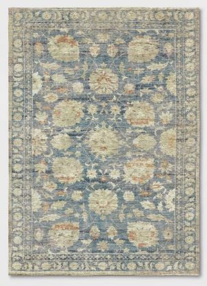 Photo 1 of Boxford Digital Print Boarder Persian Rug Blue/Ivory - Threshold™ 5'x7'

