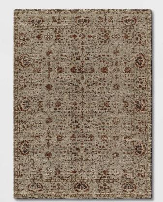 Photo 1 of 5'x7' Oakton Jacquard Chenille Area Rug Rust - Threshold™  

