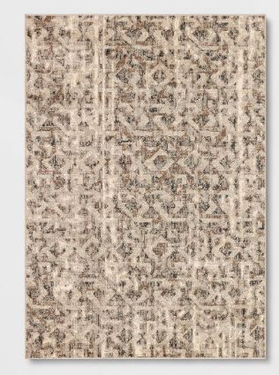 Photo 1 of 7'x10' Eliot Geo Area Rug Gray - Threshold
