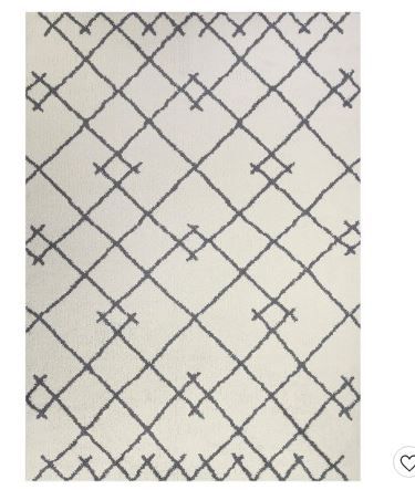 Photo 1 of 7'x10' Kenya Fleece Geometric Design Tufted Area Rug Cream - Project 62
