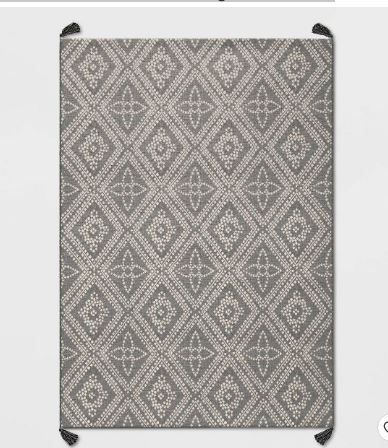 Photo 1 of Diamond Tasseled Outdoor Rug - Threshold™ 5x7

