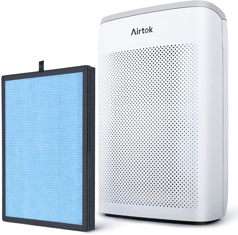 Photo 1 of AIRTOK Hepa Air Purifiers for Home Large Room and Bedroom up to 1100 ft² H13 True Filter 100% Ozone Free Air Cleaner for Smokers, Pet and Allergies Remove 99.99%Allergens, Dust, Odor, Smoke, Pollen (Available for California)
