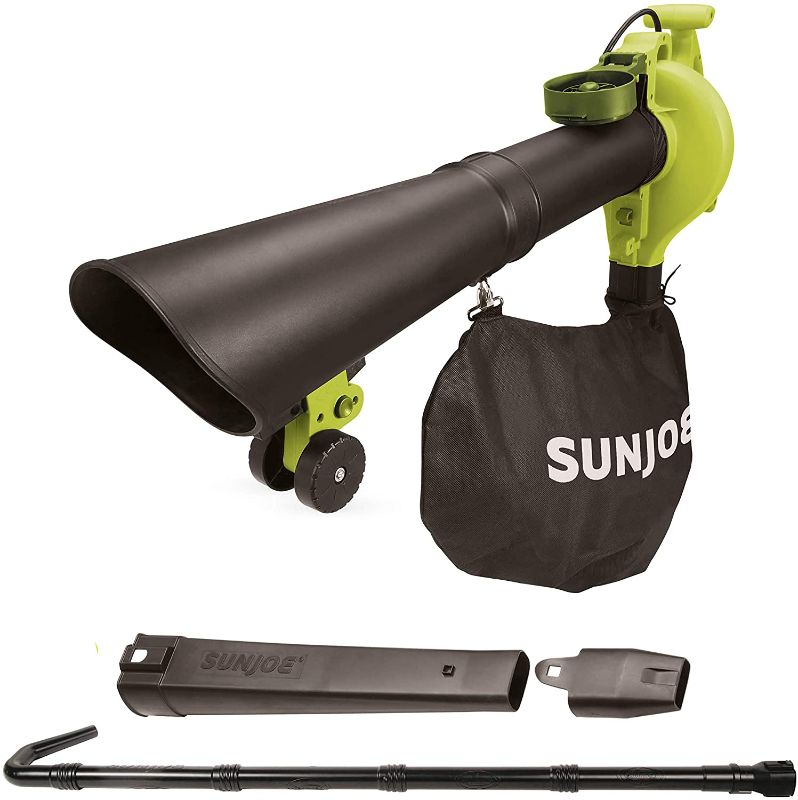 Photo 1 of Sun Joe SBJ606E-GA-SJG 14-Amp 250MPH 4-in-1 Electric Blower/Vacuum/Mulcher/Gutter Cleaner, Green
