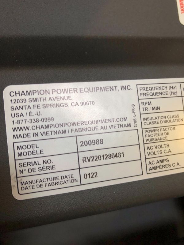 Photo 2 of Champion Power Equipment 200988 4500-Watt Dual Fuel RV Ready Portable Inverter Generator, Electric Start
