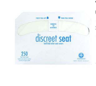 Photo 1 of Discreet Seat Toilet Seat Cover 4 boxes of 250 toilet sheet covers 

