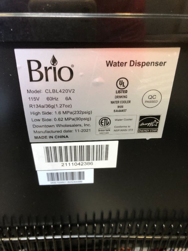 Photo 3 of Brio Bottom Loading Cooler Water Dispenser Essential Series