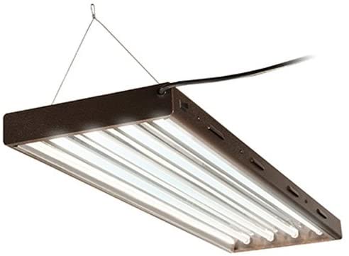 Photo 1 of Hydrofarm Agrobrite Designer T5, FLP44, 216W 4 Foot, 4-Tube Fixture with Lamps Fluorescent Grow Light, 4-Feet/4-Tube, Brown
