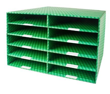 Photo 1 of Corrugated Construction Paper Sorter with 10 Slots
