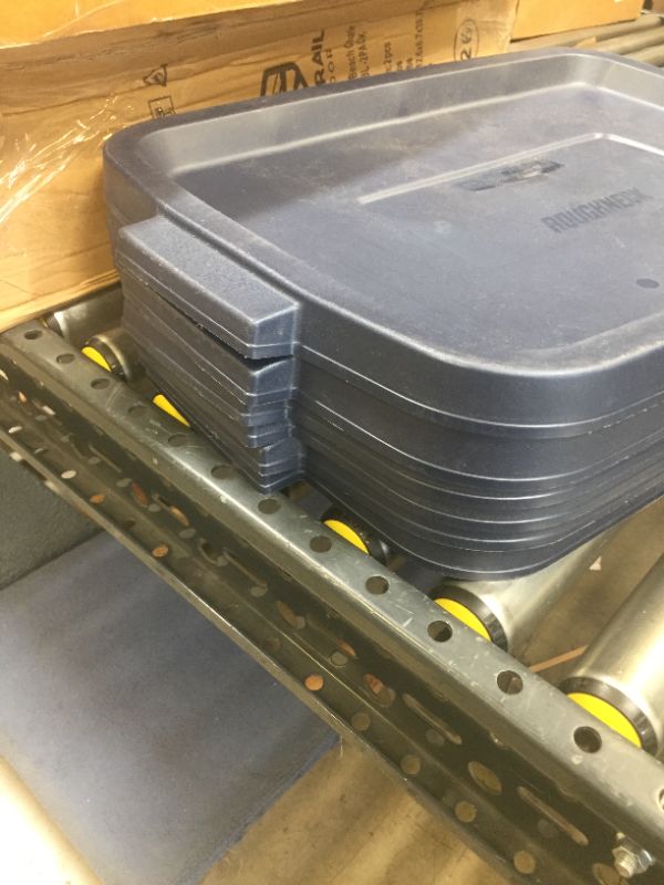 Photo 1 of 6 Rubbermaid 53 L (14 Gal.) Roughneck Tote- Blue Blue 53
