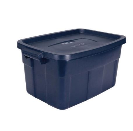 Photo 1 of 6 Rubbermaid 53 L (14 Gal.) Roughneck Tote- Blue Blue 53
