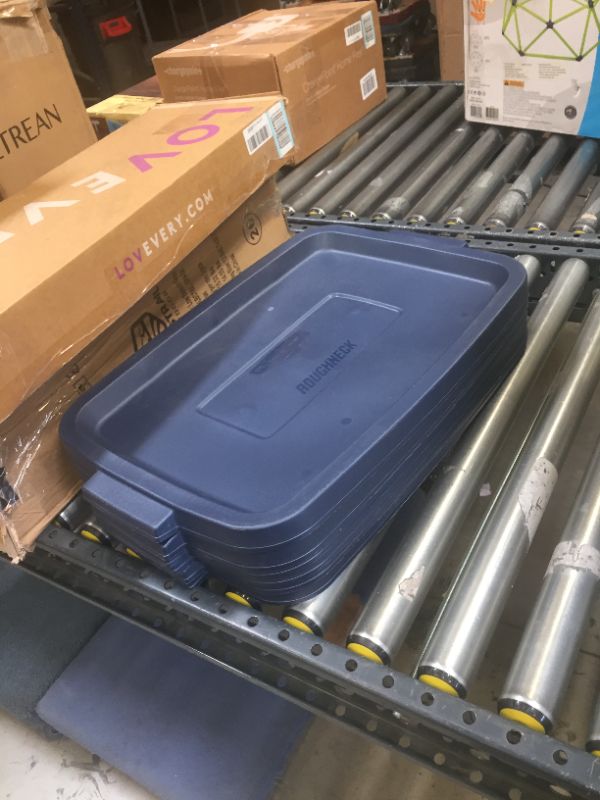 Photo 1 of 6 Rubbermaid 53 L (14 Gal.) Roughneck Tote- Blue Blue 53
