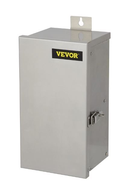 Photo 1 of VEVOR Stainless Steel Transformer Landscape Lighting Transformer 600W Multi-Tap
