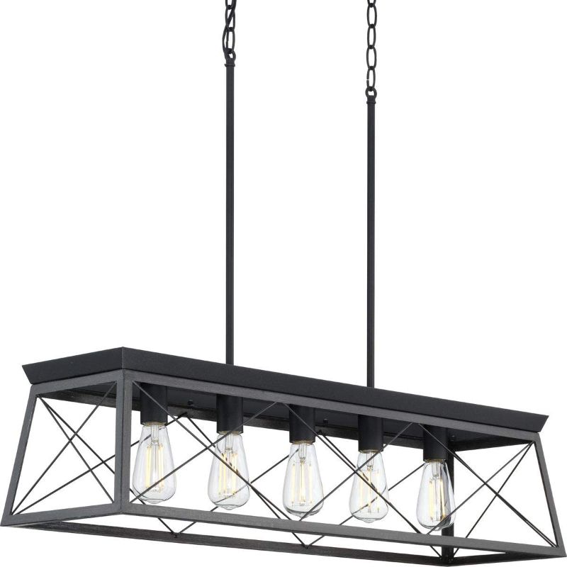 Photo 1 of Progress Lighting P400048-031 Briarwood Chandeliers, Ceruse Black
