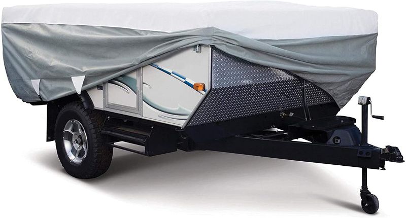 Photo 1 of Classic Accessories Over Drive PolyPRO3 Deluxe Pop-Up Camper Trailer Cover, Fits 8' - 10' Trailers (80-038-143106-00)
