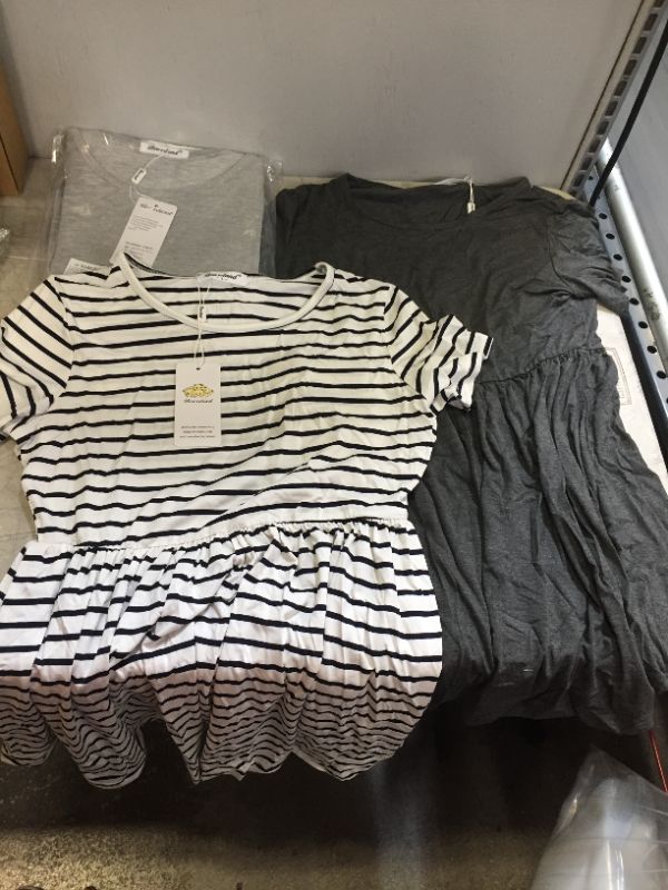 Photo 1 of 3 PCK WOMENS SHIRT GREY/NAVY/BLACK/WHITE STRIPES
SIZE SMALL