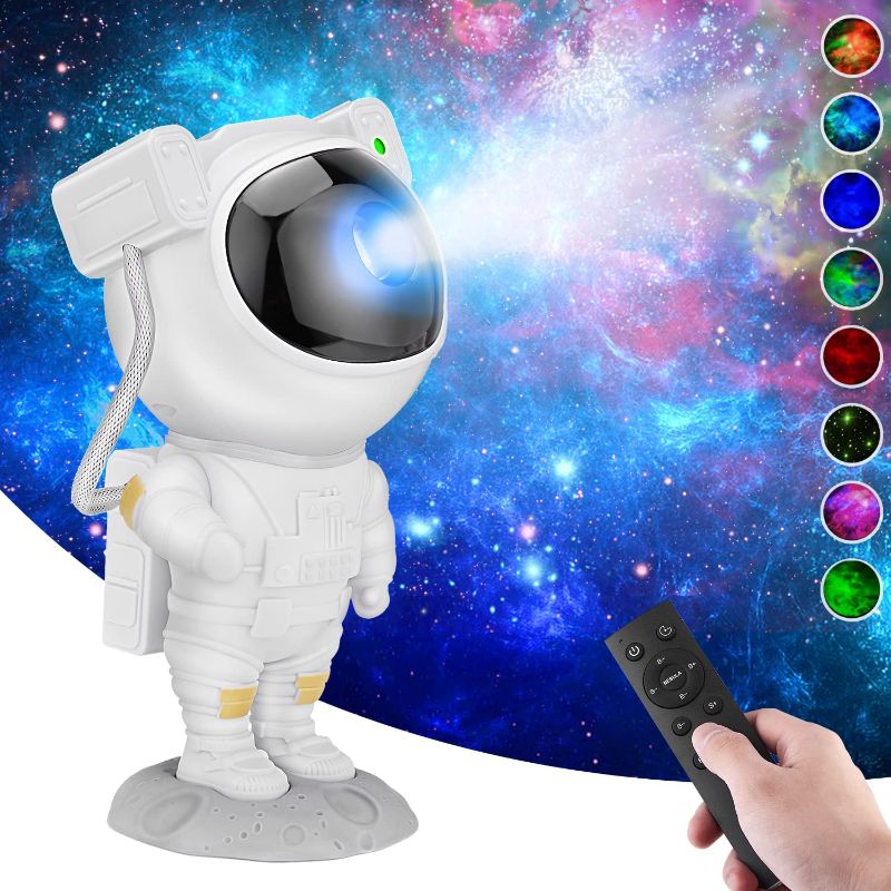 Photo 1 of Star Projector Night Lights,Kids Room Decor Aesthetic,Tiktok Astronaut Nebula Galaxy Projector Night Light,Remote Control Timing and 360°Rotation Magnetic Head,Lights for Bedroom,Gaming Room Decor
