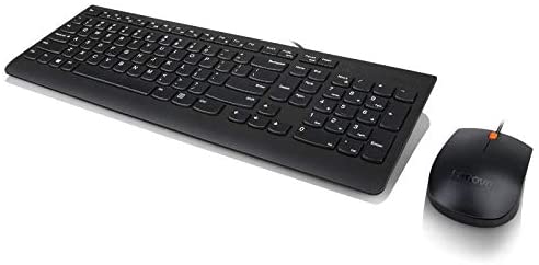 Photo 1 of Lenovo 300 USB Combo, Full-Size Wired Keyboard & Mouse, Ergonomic, Left or Right Hand Mouse, Optical Mouse, GX30M39606, Black
