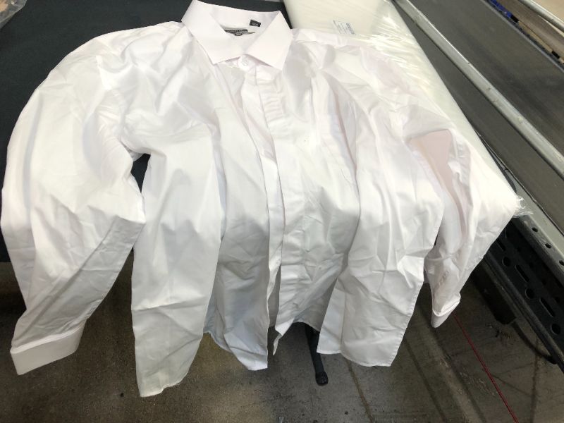 Photo 1 of MEN'S LONG SLEEVE WHITE REGULAR FIT DRESS SHIRT SIZE XXL