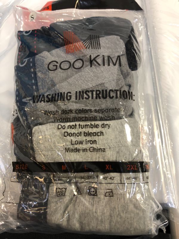 Photo 2 of M GOO KIM Cotton Boxer Briefs Underwear for Men with Mesh Fly for Cool Dry Performance SIZE SMALL
