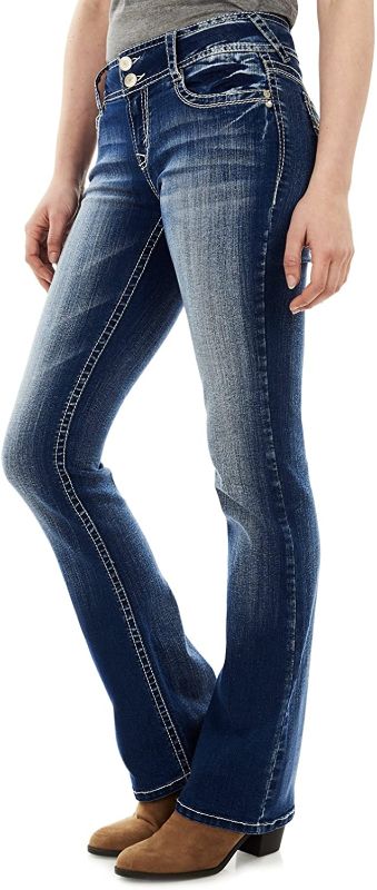 Photo 1 of WallFlower Women's Instastretch Bling Luscious Curvy Bootcut Jeans SIZE 24 
