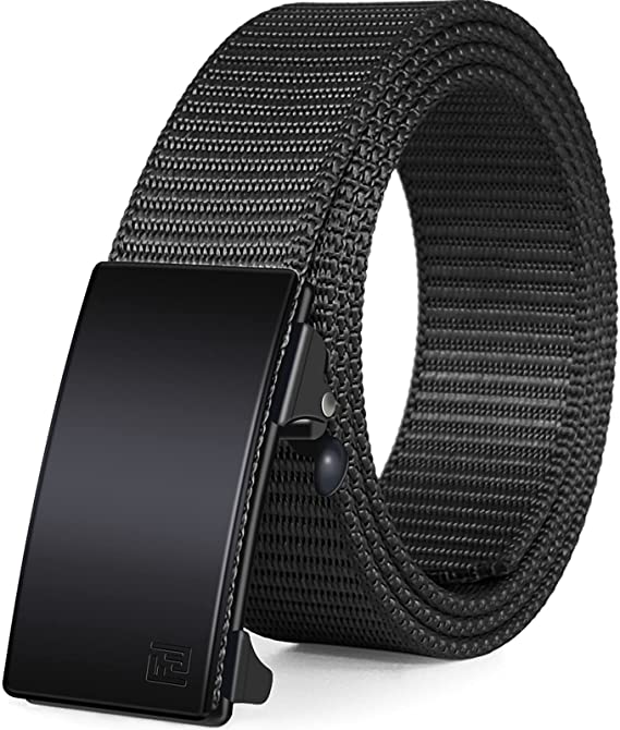 Photo 1 of FAIRWIN Men's Ratchet Web Belt,1.25 inch Nylon Automatic Buckle Belt ,No Holes Invisible Belt for Men SIZE 28-34
