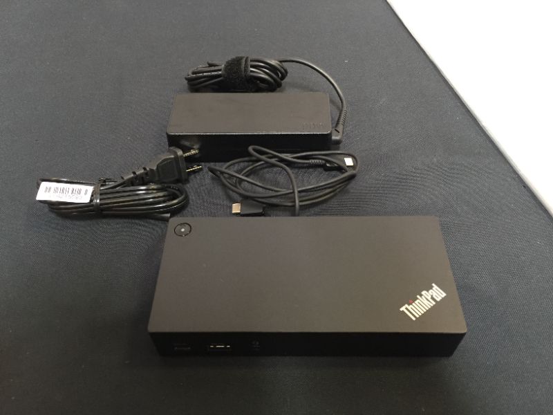 Photo 2 of Lenovo ThinkPad USB-C UltraDock With 90W 2 Prong AC Adapter (40A90090US, USA Retail Packaged)
