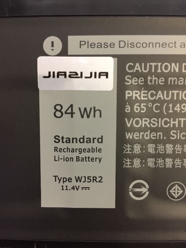 Photo 3 of New 11.4V 84Wh WJ5R2 Battery Compatible with Dell Precision 3510 4F5YV Series
