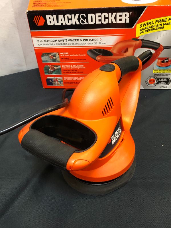 Photo 5 of BLACK+DECKER 6-inch Random Orbit Waxer/Polisher (WP900) MISSING BLUE ATTACHMENT
