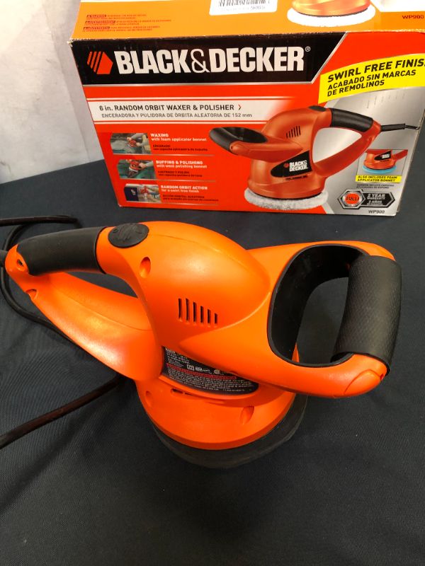 Photo 6 of BLACK+DECKER 6-inch Random Orbit Waxer/Polisher (WP900) MISSING BLUE ATTACHMENT
