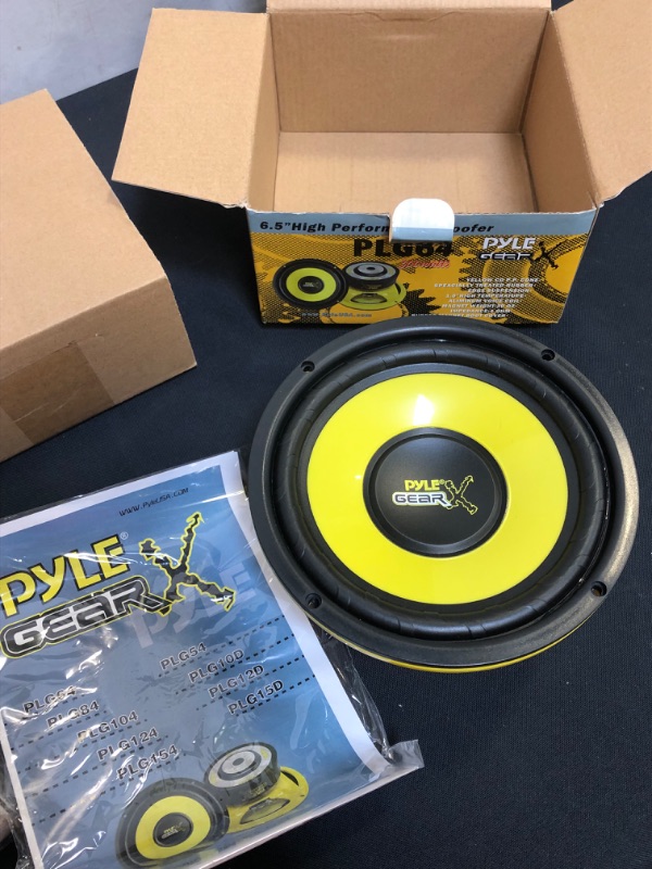 Photo 2 of Pyle 6.5 Inch Mid Bass Woofer Sound Speaker System - Pro Loud Range Audio 300 Watt Peak Power w/ 4 Ohm Impedance and 60-20KHz Frequency Response for Car Component Stereo PLG64 [ UNABLE TO TEST FOR PROPER FUNCTION ] 
