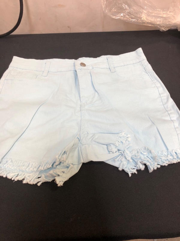 Photo 1 of WOMENS BLUE SHORTS SIZE UNKNOWN POSSIBLY MEDIUM 