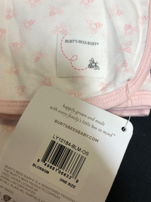 Photo 3 of Burt's Bees Baby - Set of 2 Bee Essentials 1 Ply Blankets, 100% Organic Cotton ( 1 Honeybee Print, Blossom) , 29x29 Inch OPENED BUT NOT USED 
