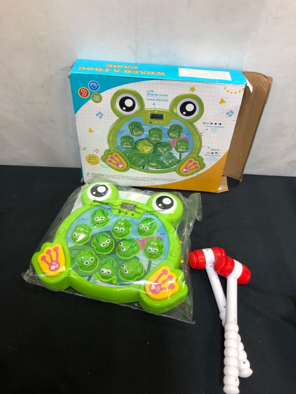 Photo 2 of YEEBAY Interactive Whack A Frog Game, Learning, Active, Early Developmental Toy, Fun Gift for Age 3, 4, 5, 6, 7, 8 Years Old Kids, Boys, Girls,2 Hammers Included
