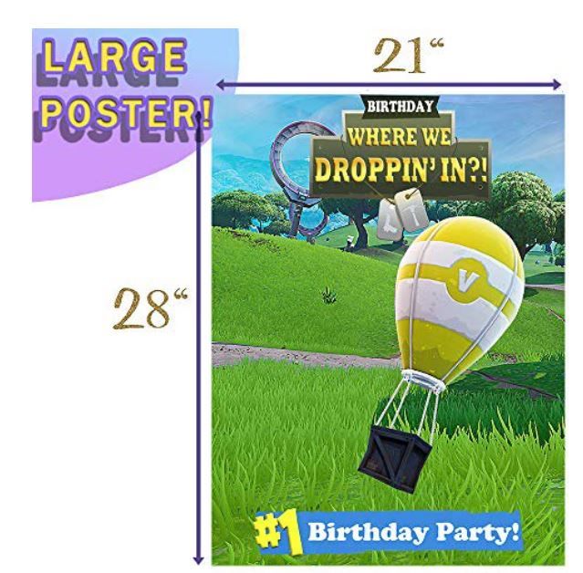 Photo 1 of TOYOYO Video Game Party Games for Birthday Party, Video Game Party Supplies Decorations for boys Include a Large party poster and 24 Supply Drop Box Stickers
