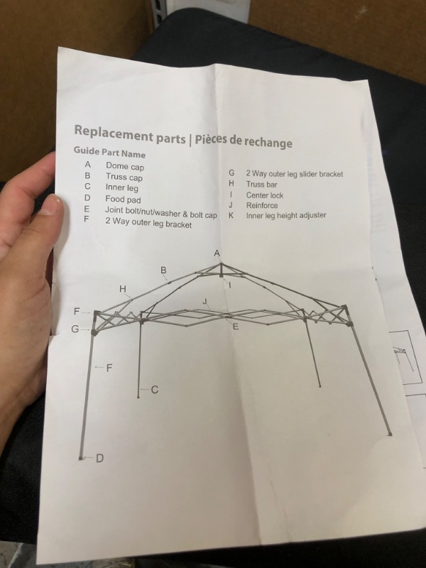 Photo 3 of 12 X 12 PYRAMID CANOPY GREY TOP 