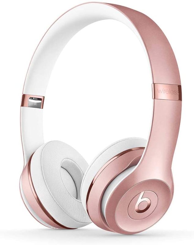 Photo 1 of Beats Solo3 Wireless On-Ear Headphones - Apple W1 Headphone Chip, Class 1 Bluetooth, 40 Hours of Listening Time, Built-in Microphone - Rose Gold (Latest Model) BRAND NEW FACTORY SEALED
