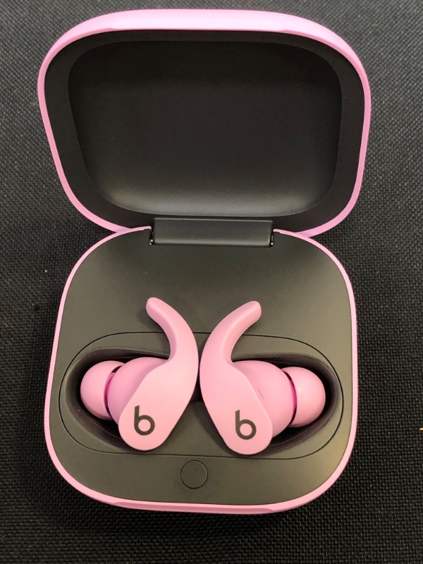 Photo 2 of Beats Fit Pro – True Wireless Noise Cancelling Earbuds – Apple H1 Headphone Chip, Compatible with Apple & Android, Class 1 Bluetooth®, Built-in Microphone, 6 Hours of Listening Time – Stone Purple [ USED - LIKE NEW ] NO BOX / MISSING CORD AND REPLACEABLE 