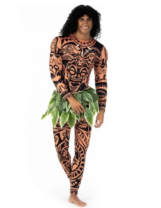 Photo 1 of MORPHCOSTUMES POLYNESION HERO MEN'S COSTUME SIZE XXL (MISSING LEAF WAIST WRAP)