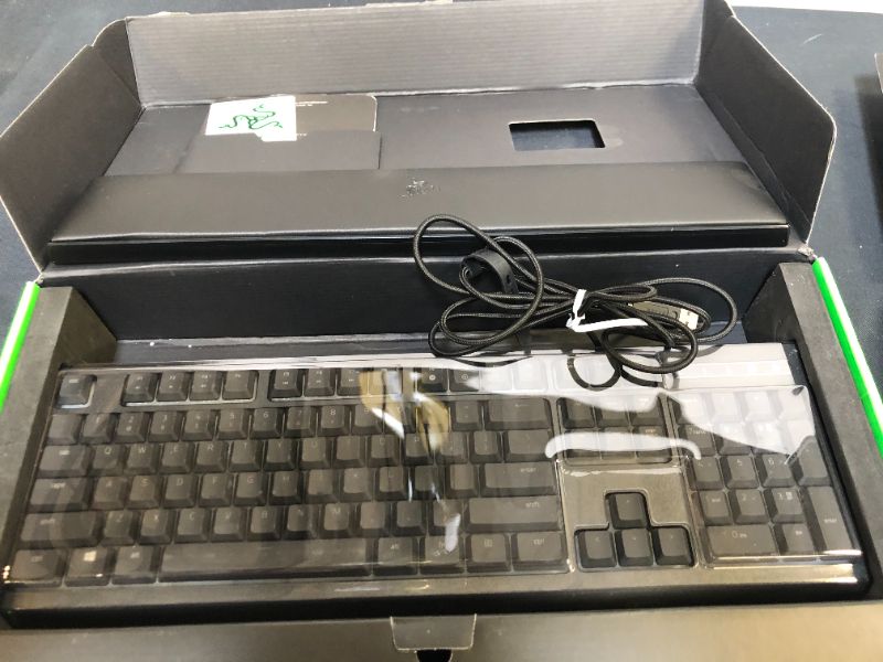 Photo 1 of Razer Ornata Gaming Keyboard: Hybrid Mechanical Key Switches - Customizable Chroma RGB Lighting - Individually Backlit Keys - Detachable Plush Wrist Rest - Programmable Macros
