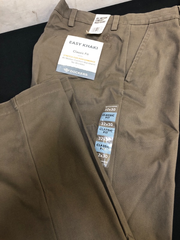 Photo 3 of DOCKERS Mens Brown Classic Fit Pants 32 X 30 khaki