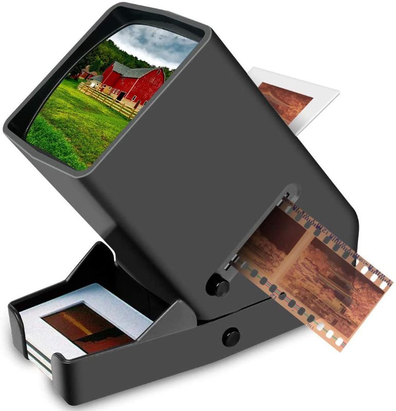 Photo 1 of 35mm Slide Viewer LED Transparency Viewer, 3X Magnification, Handheld Viewer for 35mm Slides & Film Negatives

