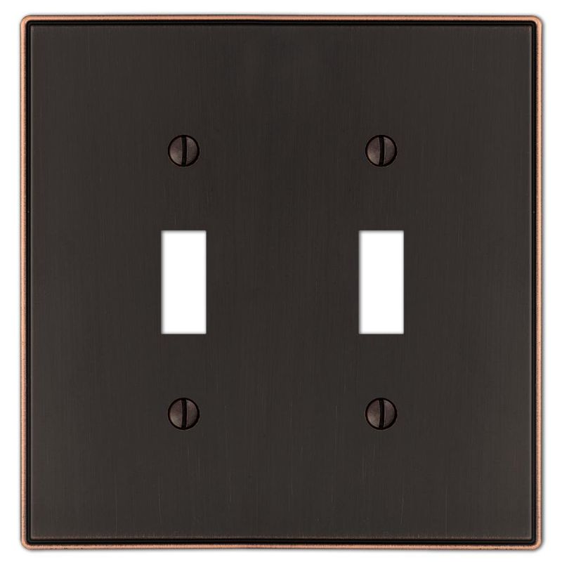 Photo 1 of 163TTDB BRZ 2 TGL WALLPLATE, 2 Toggle, Aged Bronze 0.25 x 4.56 x 4.94 inches	