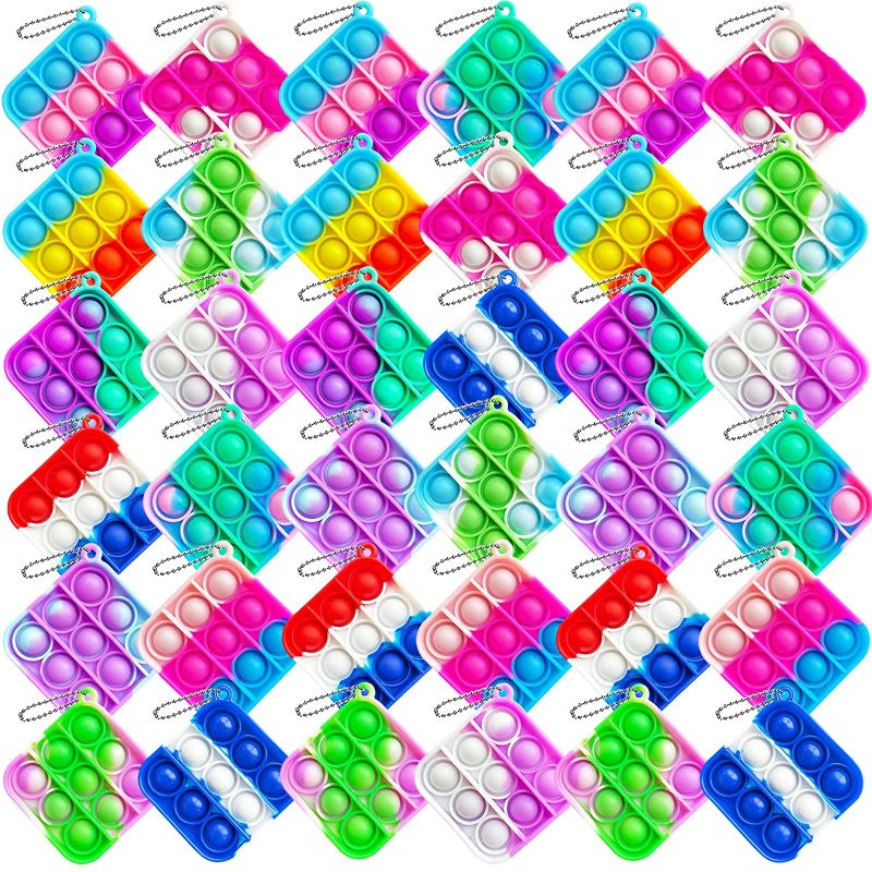 Photo 1 of MuMuZi 36PCS Mini Pop Bubble Fidget Toy Pack, Simple Silicone Fidget Toy, Keychain Bubble Pop Desk Toy, Decompression Toys Suitable for Kids Adults
