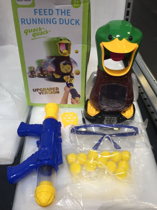 Photo 2 of Duck Shooting Toys for Kids 3-5 Years, Toy Popper Gun with Electric Movable Target, Interactive Competition Game Gift for Boys and Girls
