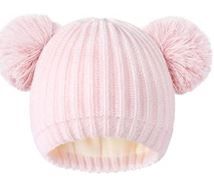 Photo 1 of FURTALK Toddler Winter Hat Pom Beanie Fleece Lined Knit Hats for Baby Kids Boys Girls 1-3 Years
