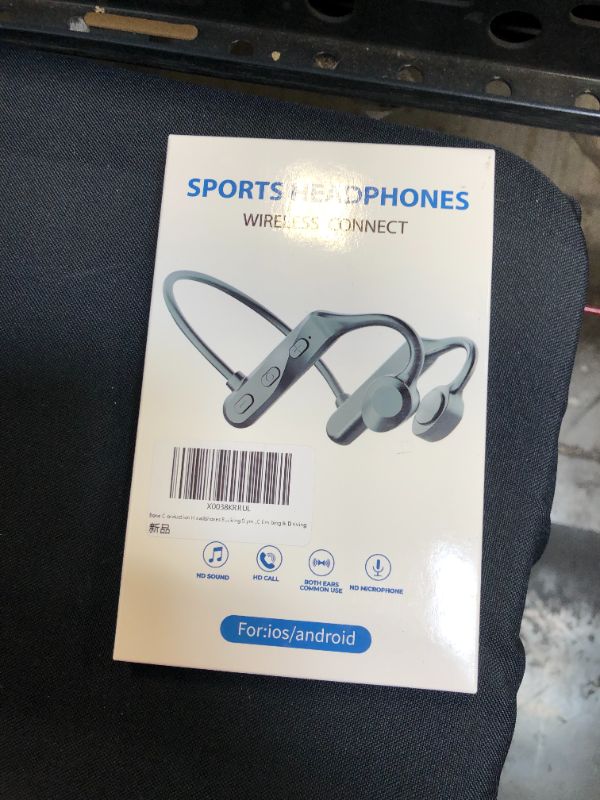Photo 2 of Bone Conduction Headphones Bluetooth 5.0,Wireless Open Ear Headphones with Built-in Mic,Waterproof Earphones,Sweatproof Sports Headset for Running,Cycling,Hiking,Gym,Climbing & Driving
