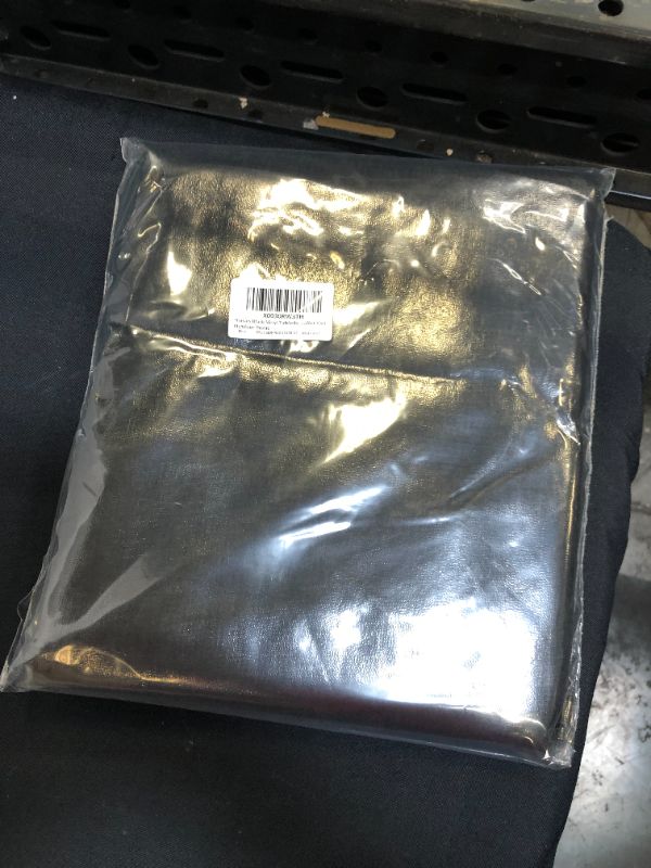 Photo 2 of Black Plastic Tablecloth, 108" x 54"
