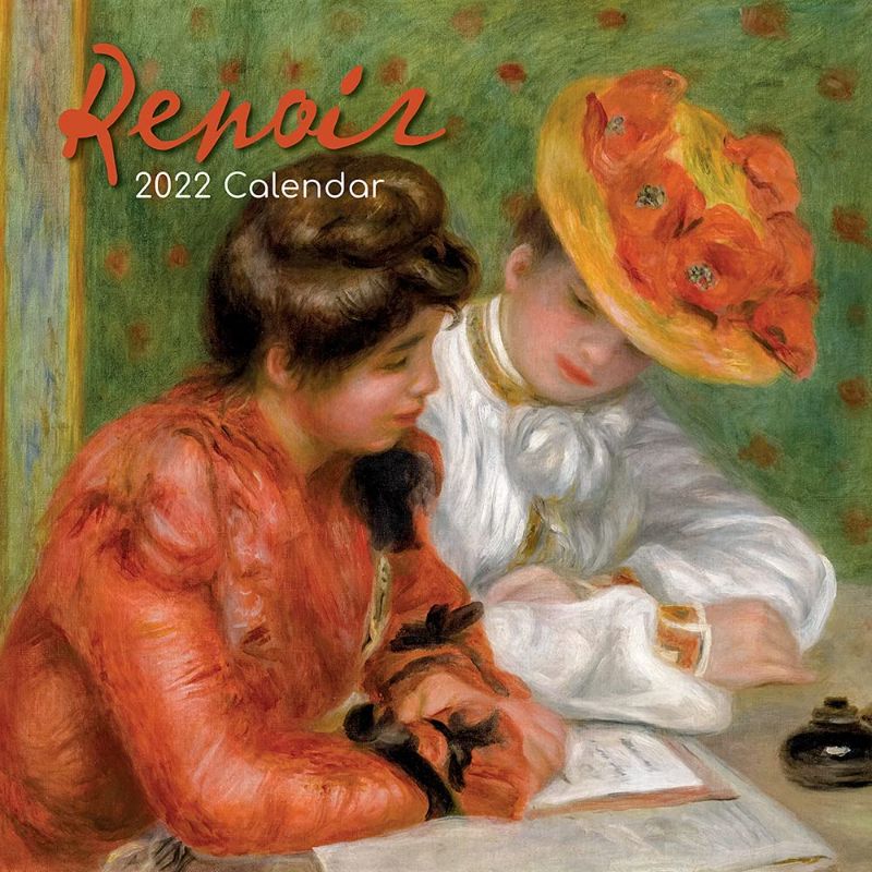 Photo 1 of 2022 Square Wall Calendar - Renoir, 12 x 12 Inch Monthly View, 16-Month, Arts & Antiques Theme, Includes 180 Reminder Stickers
