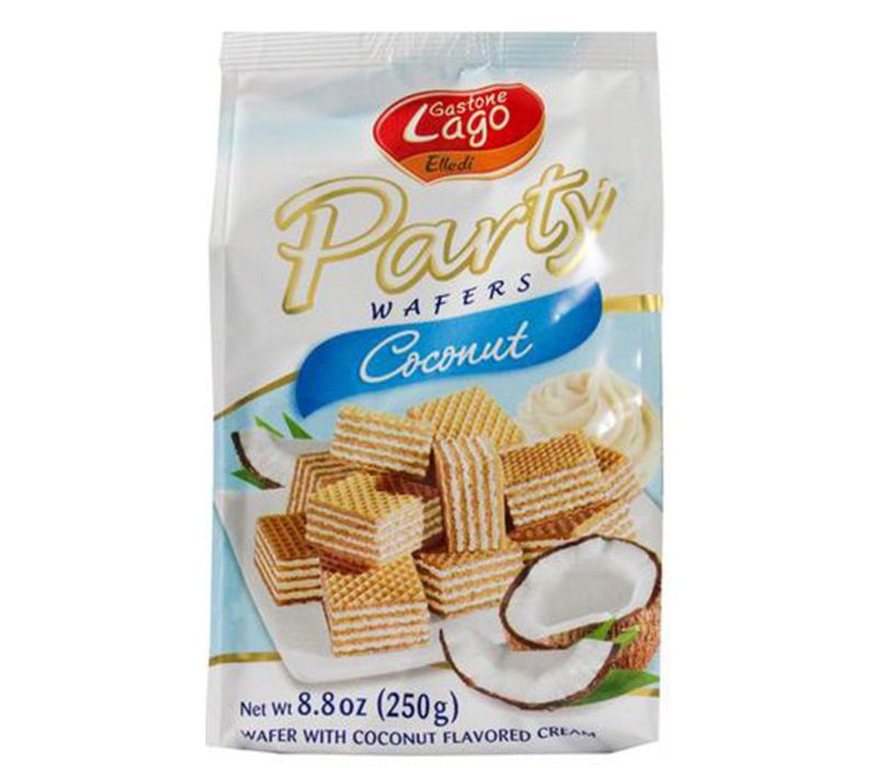 Photo 1 of 2 PACK - 8.8 OZ Gastone Lago Elledi Party Wafers Coconut & Vanilla EXP JUNE 2022